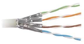 electromagnetice (EMI) şi interferenţe în frecvenţa radio (RFI). UTP este cel mai folosit tip de cablu în reţele. Lungimea unui segment poate fi de maxim 100 m.