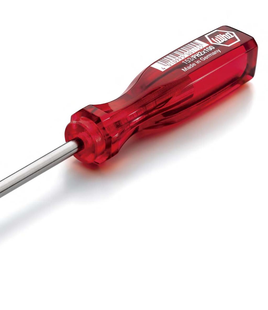 Wiha Classic. The robust screwdriver for multiple applications. For slotted screws. For Phillips, Pozidriv and TORX screws.