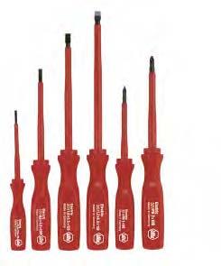 Wiha Classic electric. The space-saving insulated VDE screwdriver. Wiha single-pole voltage tester. For slotted and Phillips screws. VDE slotted/ Phillips sets. Single-pole voltage tester.