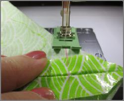 from cut edge to cut edge. Remove the stabilizer from the back side of the fabric.
