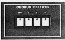 CHORUS EFFECT There are three chorus amounts available on the Synthex. 1.