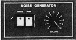 1. Noise Type Select Buttons (White/Pink). 2. Volume Knob. 1.