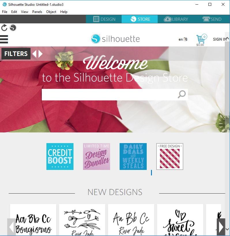 OPTION 1: DOWNLOAD A DESIGN Download a design file from the internet or from Silhouette s Design Store To Download a design file from the internet: 1.