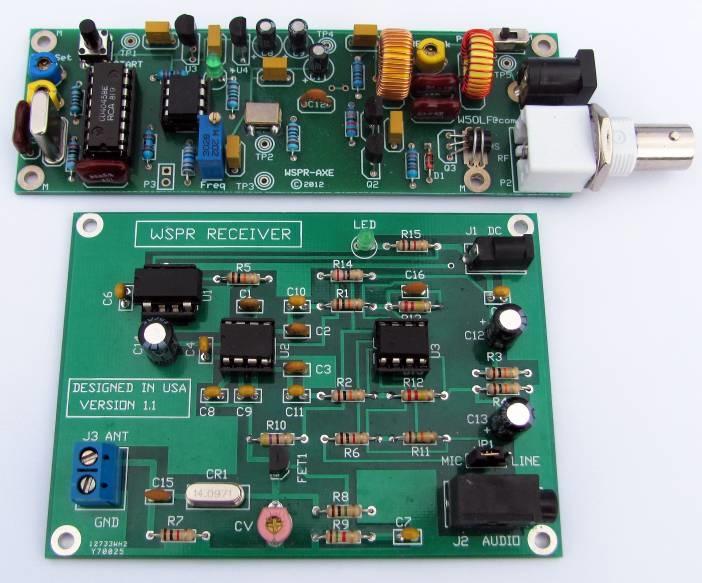 BUILD A WSPR KIT OR TWO Two single-band kits (Figure 7) are available: one is a self-contained, PICAXE MCU (8M2) controlled, QRP (1 watt) transmitter by Jay Wilson, W5OLF no computer required.