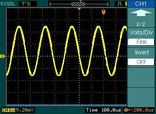 4. Volts/Div settings The Volts/Div control has Coarse or Fine configuration. The Vertical Sensitivity is 2mv 5V/div.