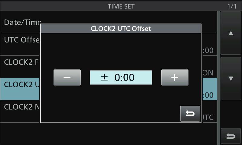 9 CLOCK AND TIMERS Setting the date and time (Continued) DDSetting the CLOCK2 UTC offset Set the time offset for CLOCK2 the same as for the current time. 1. Display the TIME SET screen.