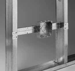 Stud Wall/Drywall Supports, Clips and Brackets Screw Gun Box Bracket Self-tapping screws are aligned with the dimples so that the box