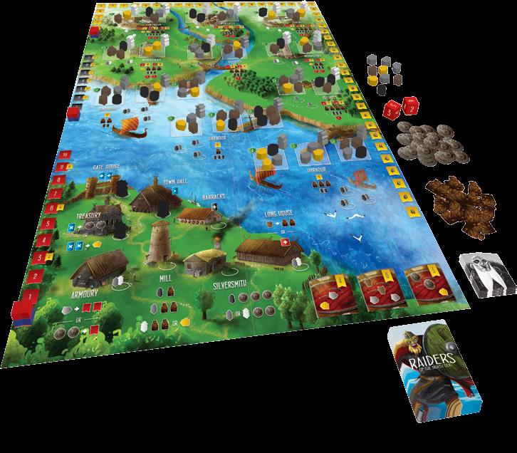 setup Follow these steps to setup Raiders of the North Sea: 1. Place the game board in the centre of the playing area. 2.