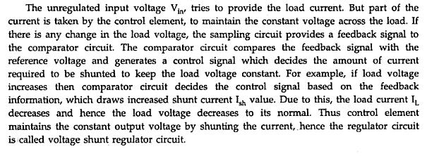 The heart of any voltage regulator is a control element.