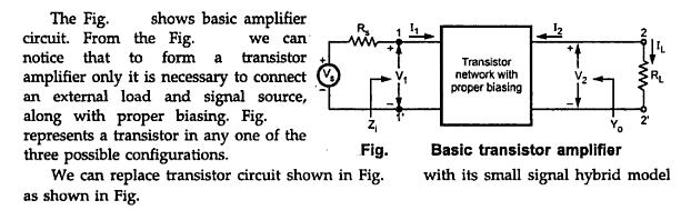 CB Amplifier Circuit ) Derive the expression for the following of a small signal transistor amplifier in terms of the h-parameters, a) Current