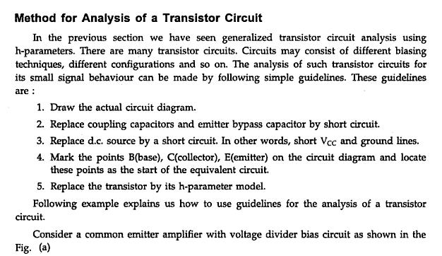 4. Draw a Small signal equivalent circuit for Common