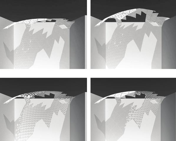 A Responsive Morphing Media Skin 523 Figure 7. Above: Shadow casting by global morphological transformation.