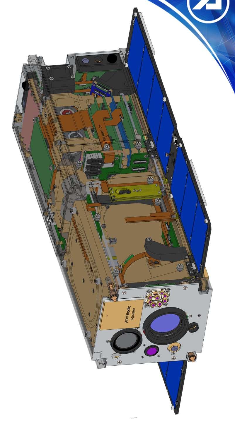 R-Cubed (AeroCube-11) R3 will demonstrate CubeSat-based remote sensing activities analogous to Landsat 8 s Operational Land Imager (OLI) instrument Custom-designed refractive telescope High-framerate