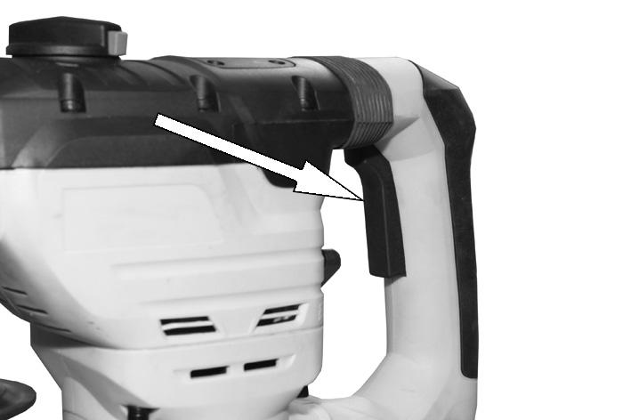 If required, adjust the support handle attachment for the most comfortable position. See page 9. For safety, always use the hammer drill with the front handle attached. 3.