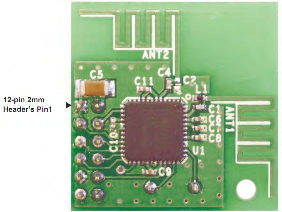 9 2.2. Wireless Radio Module CYWM6935 [4] Figure 2-3: Radio Module Top View The CYWM6935 Wireless USB Long Range (LR) Radio Module offers a complete radio module solution for integration into