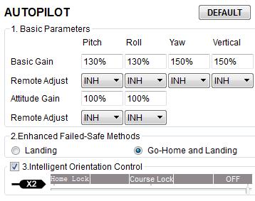 4 Autopilot STEP1: Basic Parameters Usually, the default parameters are ready to go.