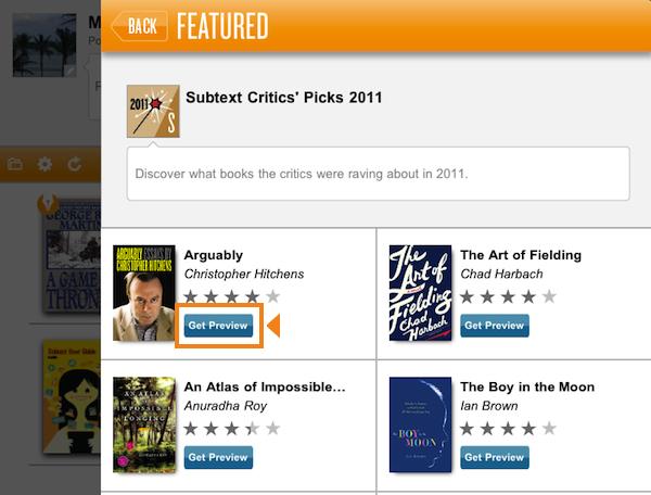 Under the Featured Shelves tab, you ll be able to browse Subtext s featured bookshelves in the very same way just tap any listing to get started.