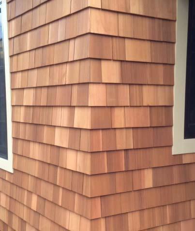 Corners Installing Corners with Ecoshel is the same as with conventional shingles. You can use corner boards or form woven or mitered corners.