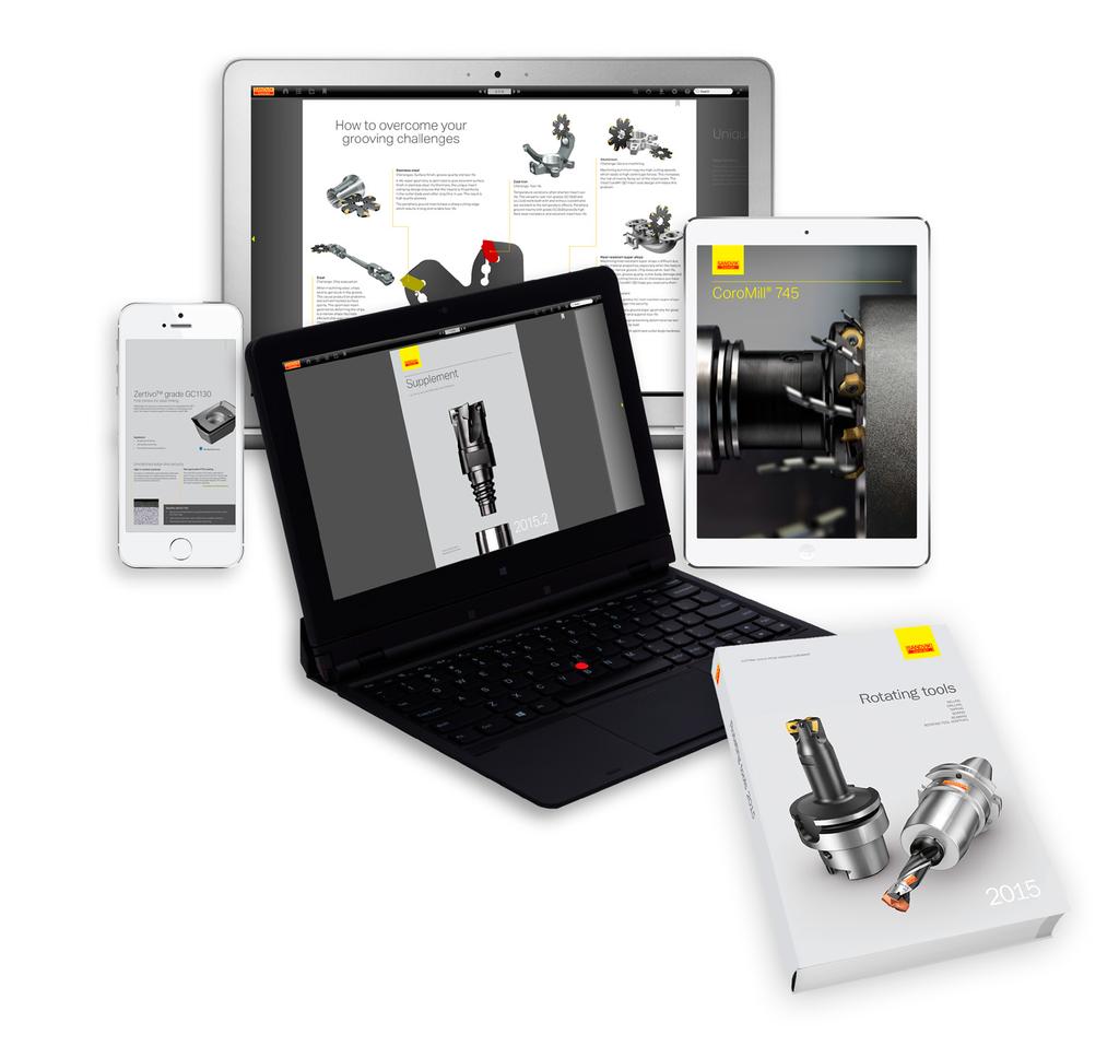 Order your tools Online, printed or digital there are many ways to find the complete assortment and order your tools. www.sandvik.coromant.com You can always find the latest assortment online.