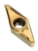 Wide range of inserts Available in all insert geometries, grades, shapes and entering angles Wiper inserts for excellent finish VCET and VCEX, grounded wiper