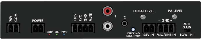 3.2 Controls, Indicators, and Connectors 3.2.1 Indicators CVA50-1 PA 10 13 The CVA50-1 Priority PA amplifiers have three rear panel LEDs to indicate the status of the amplifier.