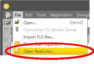 Matching the Images in RealColor You are now ready to open your TX8 project in the Trimble RealWorks software and begin