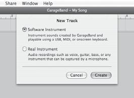 default instrument GarageBand