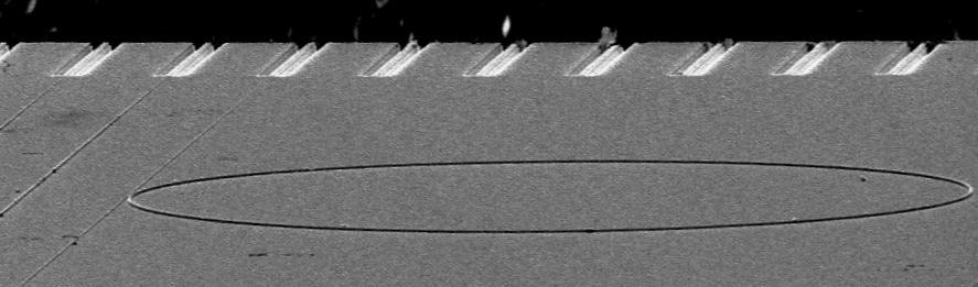 refractive index reactive ion dry etching. The sidewalls were observed under SEM for an etch verticality of 88 degrees.