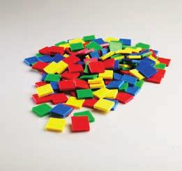 Distribute the materials. Materials Color Tiles (65 per pair) paper (1 sheet per pair) pencils (1 per pair) 1.
