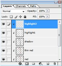 9. Almost done! Create a new layer ( ). Rename it "highlight 2".