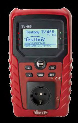Testboy TV 465 Device tester DIN VDE 0701/0702 The Testboy TV 465 is a mains-independent device tester for testing mobile devices in accordance with DIN VDE 0701-0702.