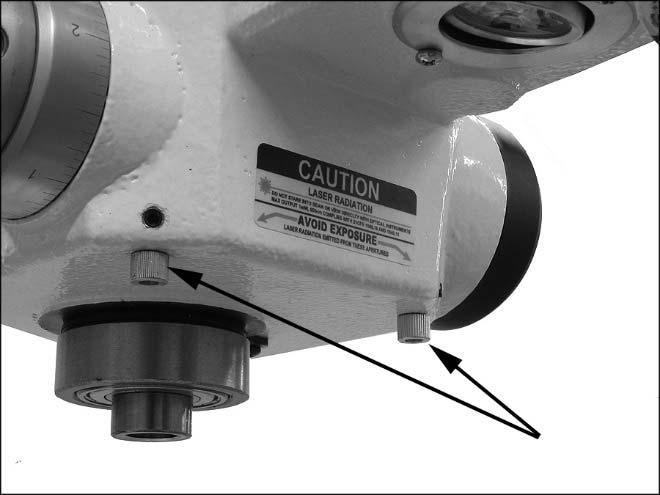 4. Connect power to the drill press, and turn on the laser using the button at the front of the drill press head. 5.
