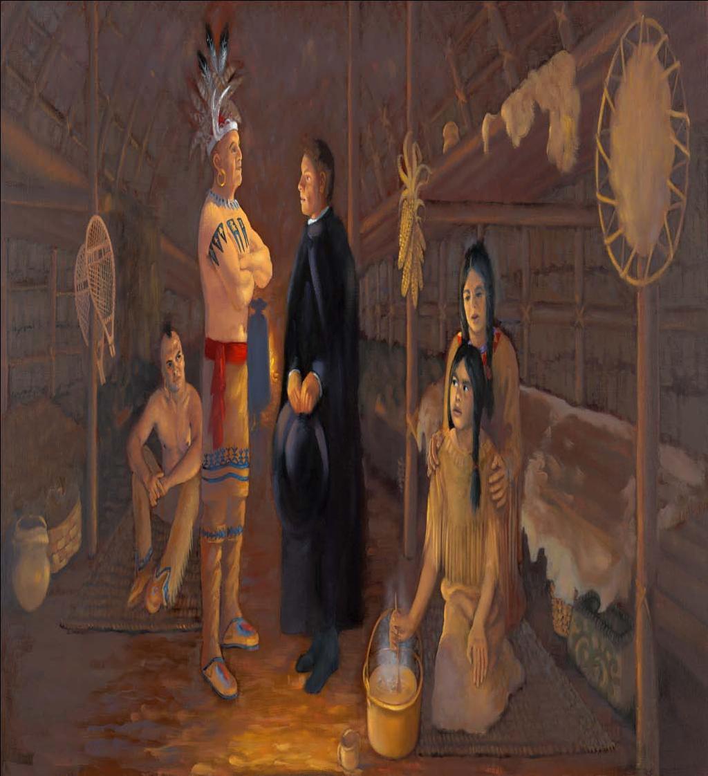 Tekakwitha's First Encounter With the Black Robes 1667 When the Iroquois Nation decided to make peace with the French, Iowerno, Kateri's uncle and Mohawk chief, was