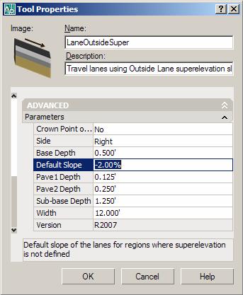 Use the standard assembly/subassembly creation tools to simply piece together the project s typical section(s). One of the greatest features in AutoCAD is palettes.
