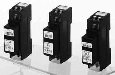 Arresters CN series CN series arresters (surge protective devices) for signal line and control circuit n Features Highly effective surge suppression using protection method combining gas discharge