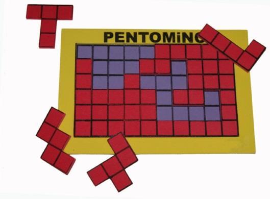 GAME VISUALS Pentomino game board is