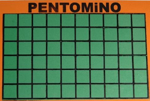 Pentomino pieces consist of letters as in