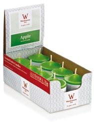Scented candles Item no. Height Width Unit Burn time Color 090 Winter Spices -pack, Maxi-tealights, 8hr 5809 0.75.