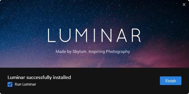 Installing and Activating Luminar There are two ways to install Luminar on your computer. The method you choose will depend upon how you purchased Luminar. Installation for a PC 1.