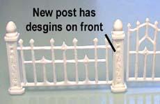 This new post will have holes on the side, so your design can be on the front.