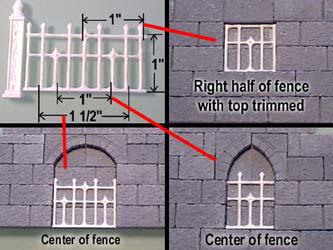 On the right I've shown 3 ways to use fence sections for adding bars into windows and gating off