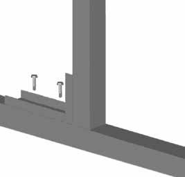 Select a 104074 square to round tube bracket and attach the bracket to one end of the vertical frame member.