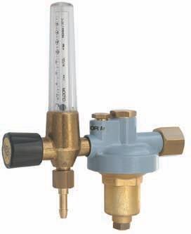 Low pressure / pipeline regulator with flowmeter, preset pressure at 4.5 bar, for flow rates 0-3 l/min, 0-16 l/min or 0-32 l/min Art.