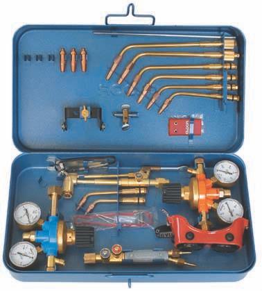 The complete welding and cutting sets are also available with a 3-tube cutting attachment - nozzle mix type (cutting range 10 100 mm) (see page 7) Art.