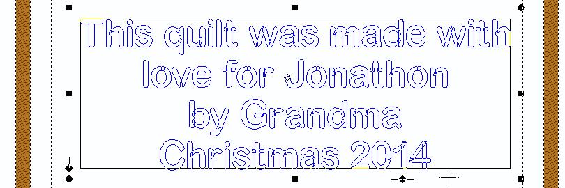 Advanced Spacing in Lettering (cont d) font. Sometimes it might be necessary to change the spacing of letters within the same word. Let s look at a couple of quilt label examples.