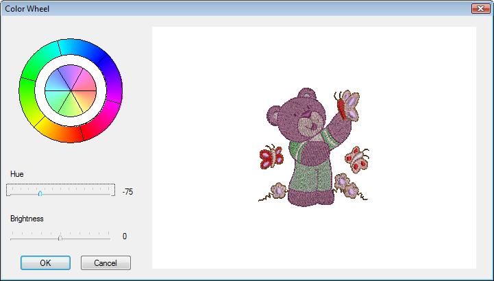If BERNINA Embroidery Software cannot find a useful match, it adds colors to the palette instead. You then need to manually match them to threads (or use Match & Assign All).