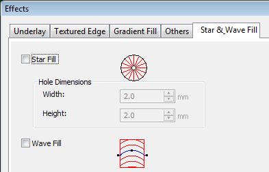 New stitch effects off while digitizing. See Creating star fill effects in the Onscreen Manual for details.