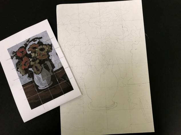 Permanent Collection: STEAM Grid Art Grade Level: 6-8 Materials: Rulers 4"x6" printed artworks Pencils 8"x12" paper Illustration markers About the Project: Students will see many works from the Dixon