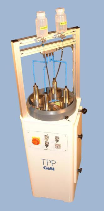 Manuel machine to polish semiconductor material Single side polishing of