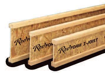 Redform I-s Lightweight for fast installation Durable for multiple reuse Available in long lengths Resists bowing, twisting and shrinking Camber available for long-span capability Available in depths